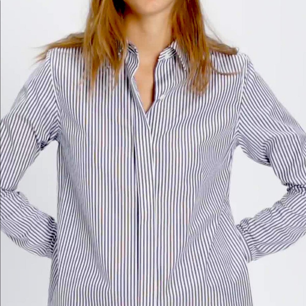 Theory silk button down shirt